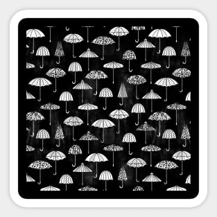 Black and White April Showers Sticker